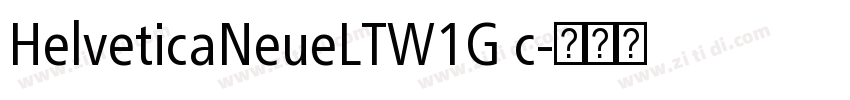 HelveticaNeueLTW1G c字体转换